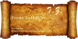 Torda Zoltán névjegykártya