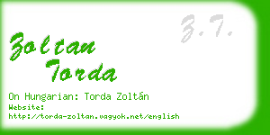 zoltan torda business card
